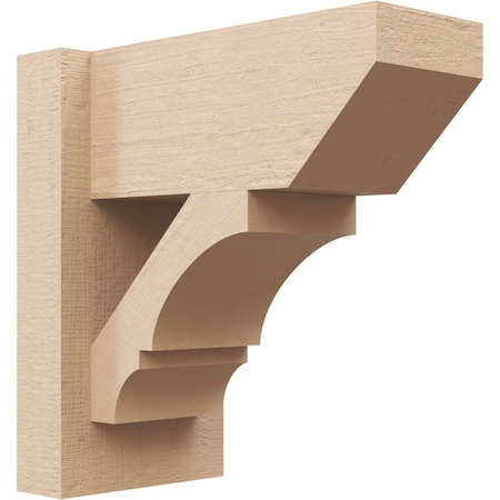 Ekena Millwork 6-in W x 12-in D x 12-in H Balboa Slat Rough Cedar Woodgrain TimberThane Outlooker, Primed Tan OUTUR060X12X12BOA24RCPR